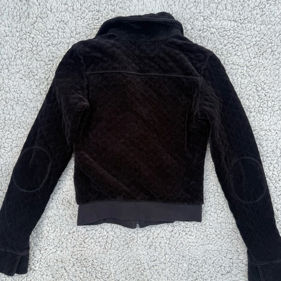 Juicy Couture vintage Black Velvet Bomber Jacket Y2K - Picture 3 of 3